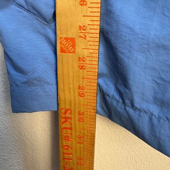 Eddie Bauer Womens Blue Small Nylon Hooded Jacket Lightweight Rain Vintage - Picture 5 of 9